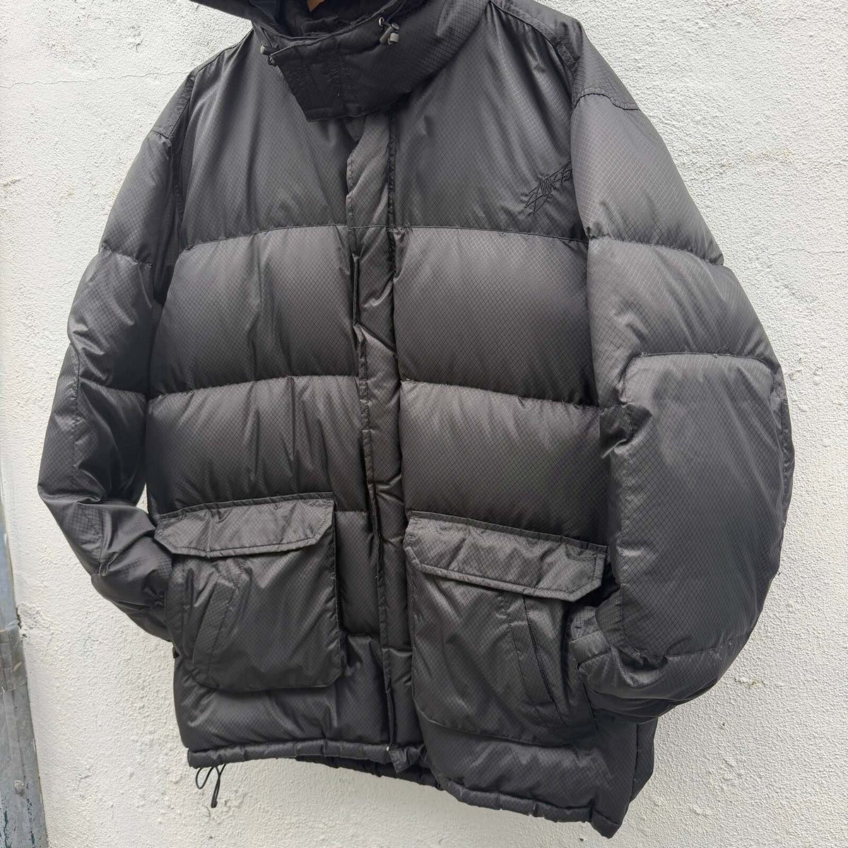 Stussy Black Down Jacket 2000s