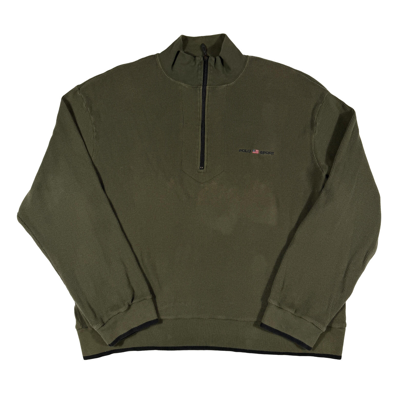 Ralph Lauren Polo Sport Olive 1/4 Zip Sweatshirt
