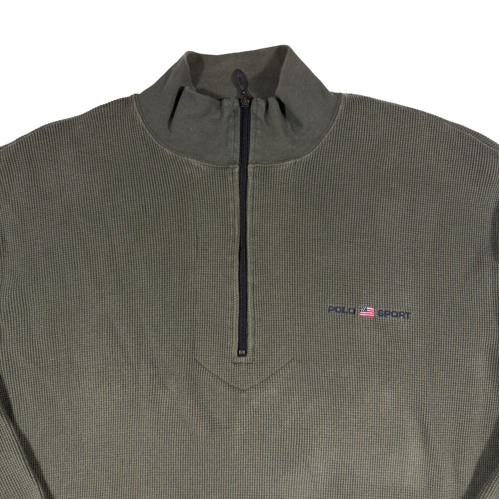 Ralph Lauren Polo Sport Olive 1/4 Zip Sweatshirt