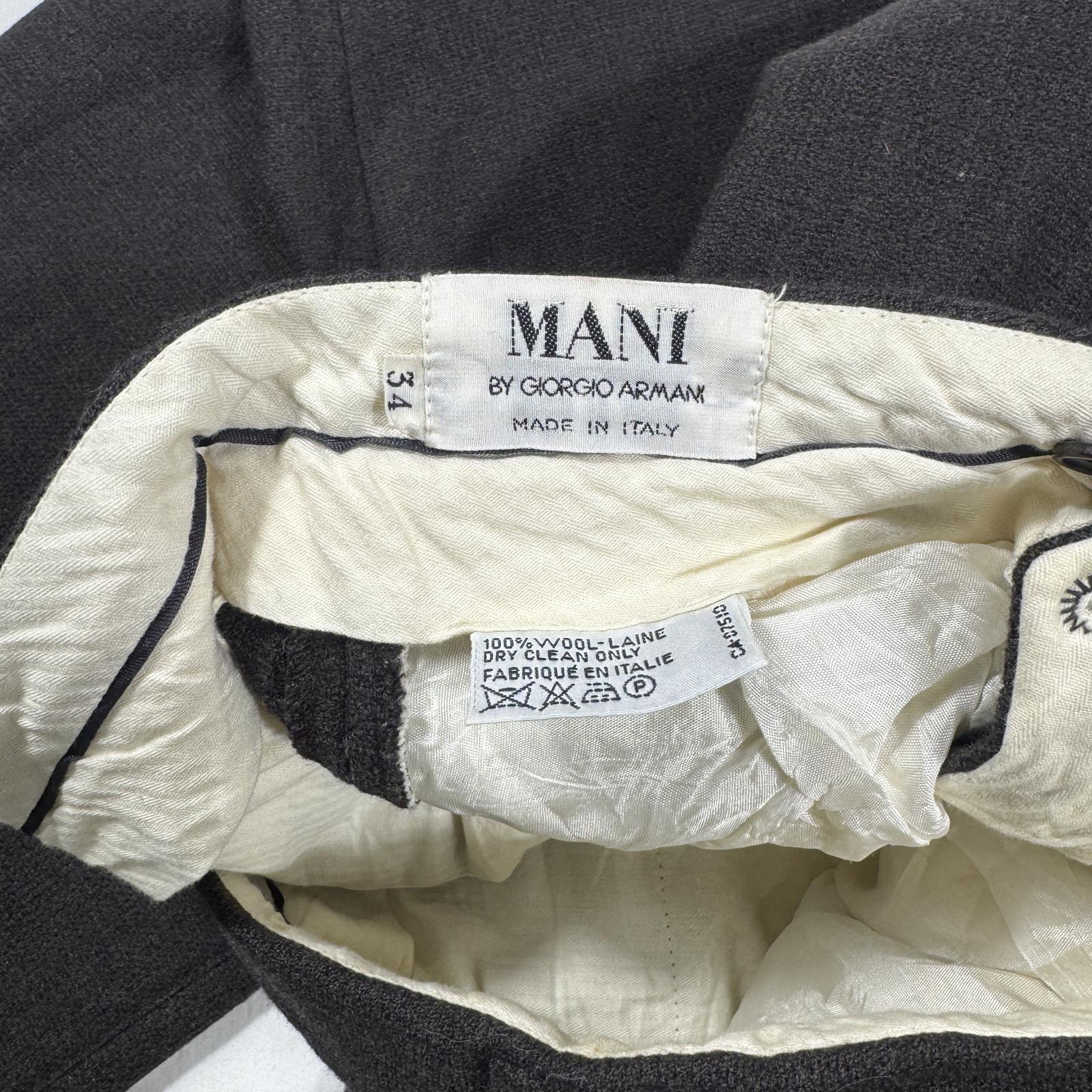 Giorgio Armani Brown Wool Pants 80s