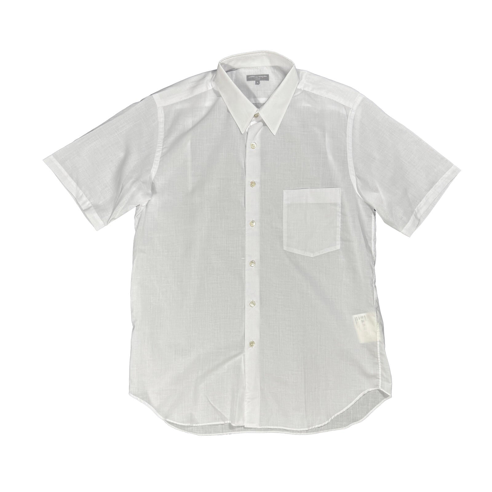 Comme Des Garcons Homme White Button Down Shirt