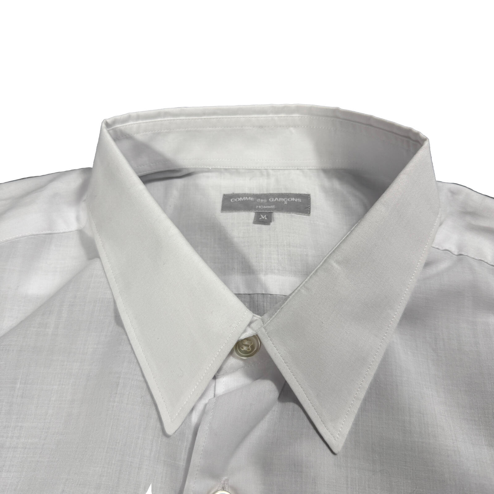 Comme Des Garcons Homme White Button Down Shirt