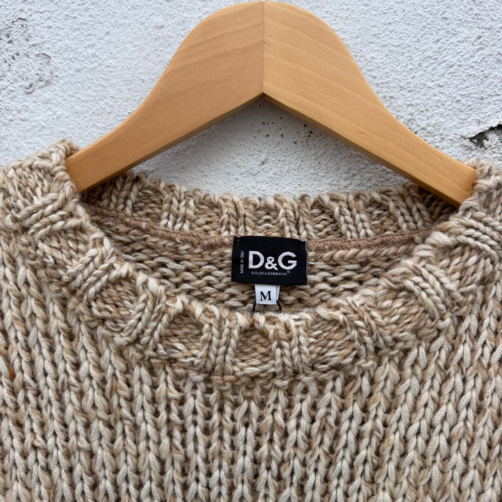 Vintage 90s Dolce And Gabbana Sport Wool Knit Sweater
