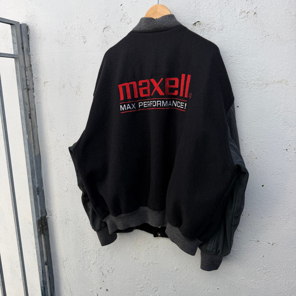Vintage 90s Maxell Audio Letterman button down jacket