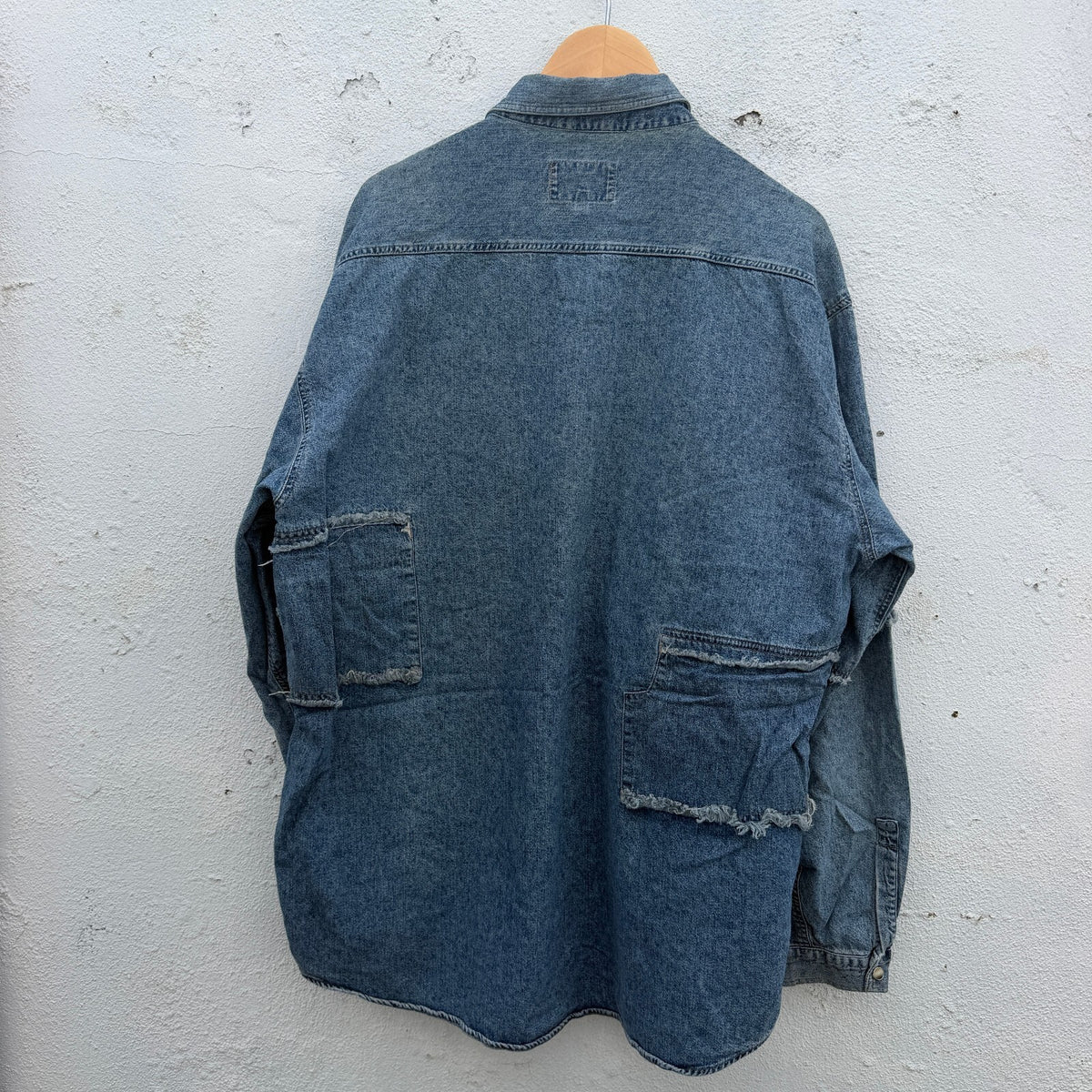 Armani Jeans Denim Patchwork Button Down Shirt 90s