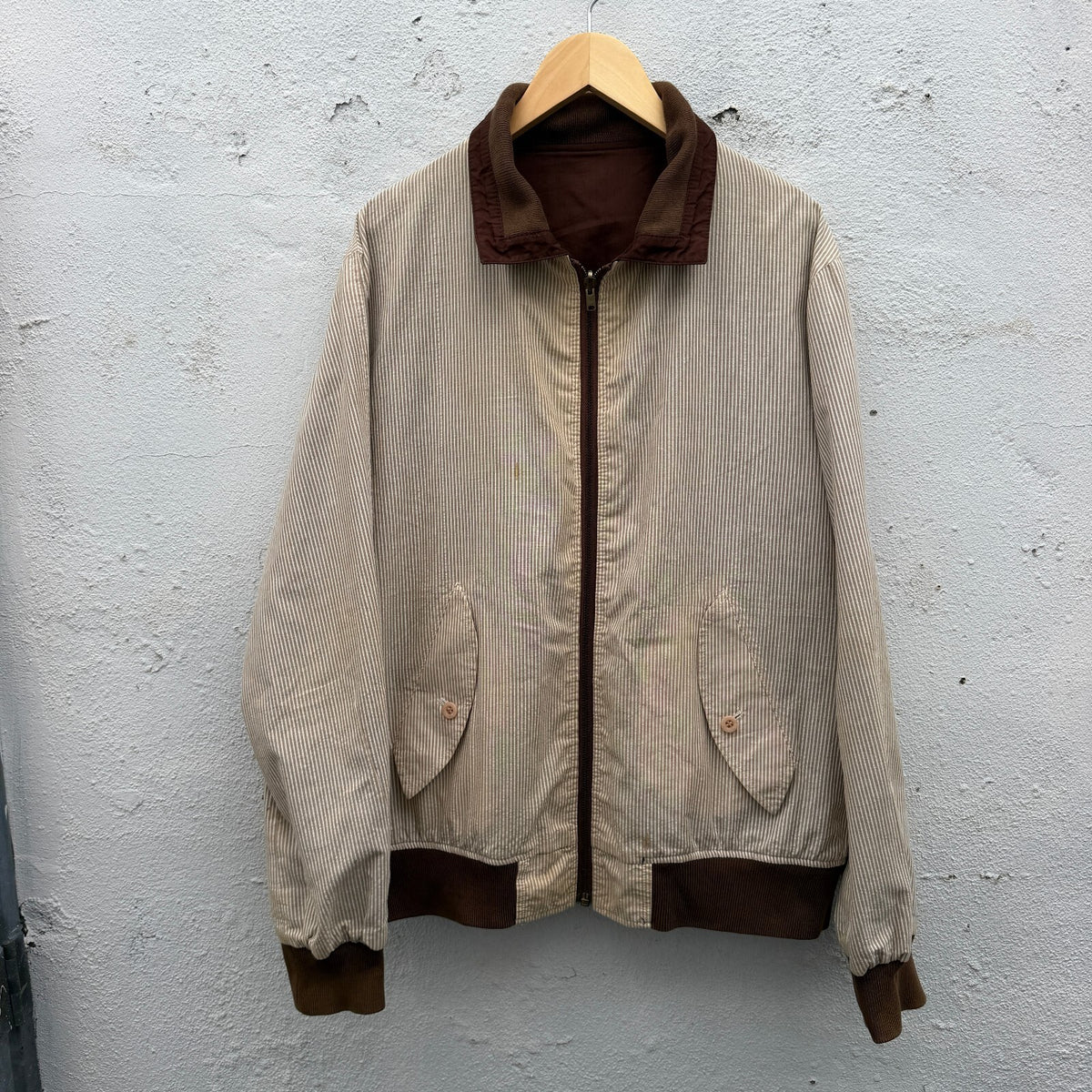 70s Reversible Zipup Bomber Jacket
