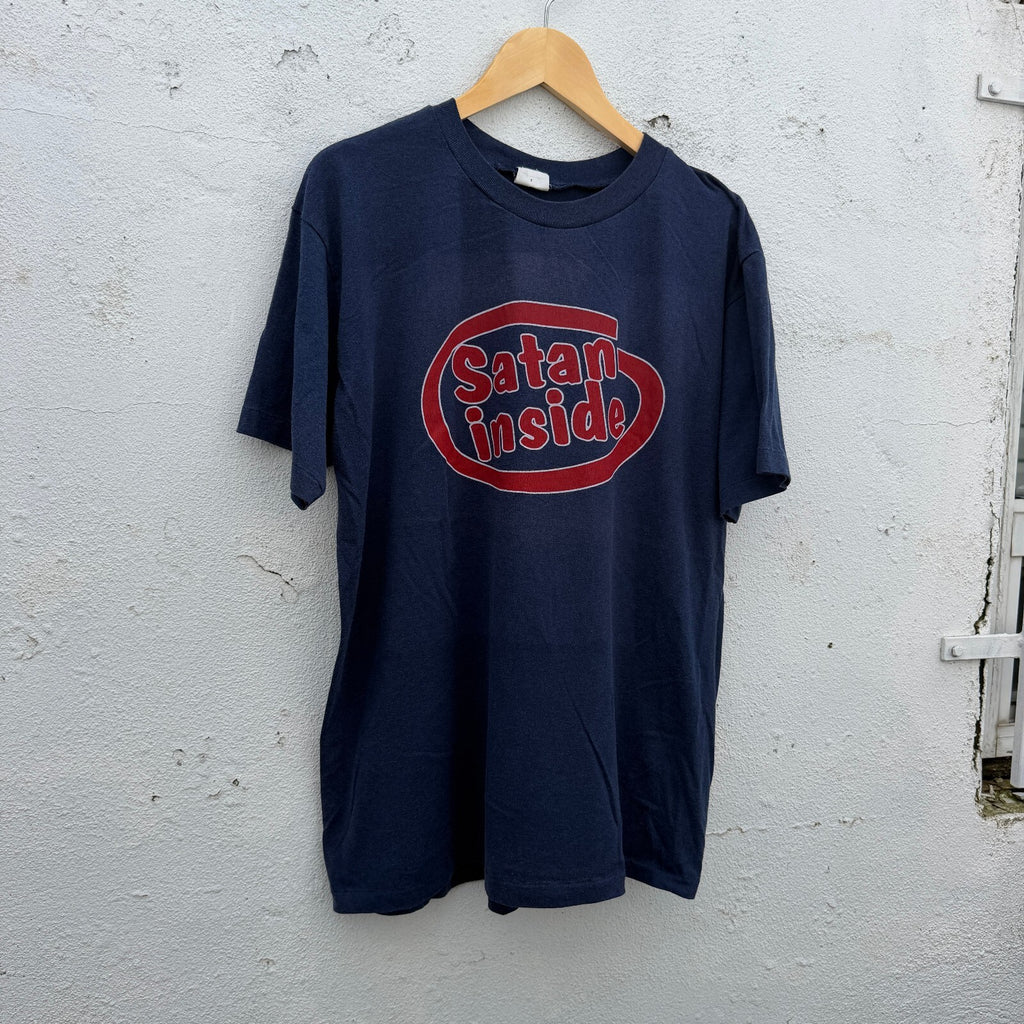 Vintage 90s Satan Inside Parody Graphic Print tSHIRT