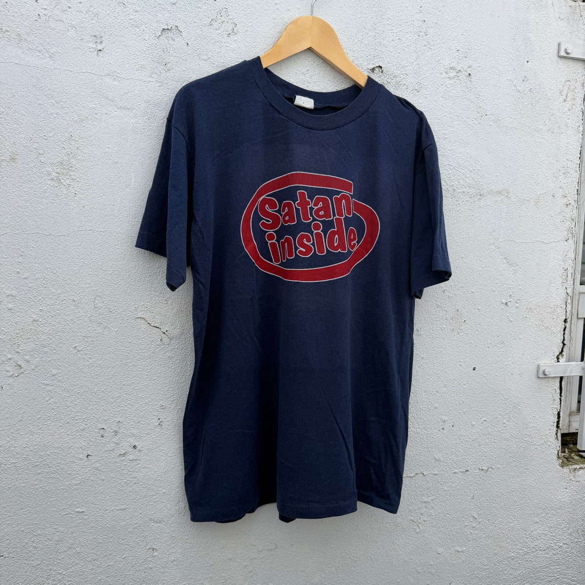 Vintage 90s Satan Inside Parody Graphic Print tSHIRT