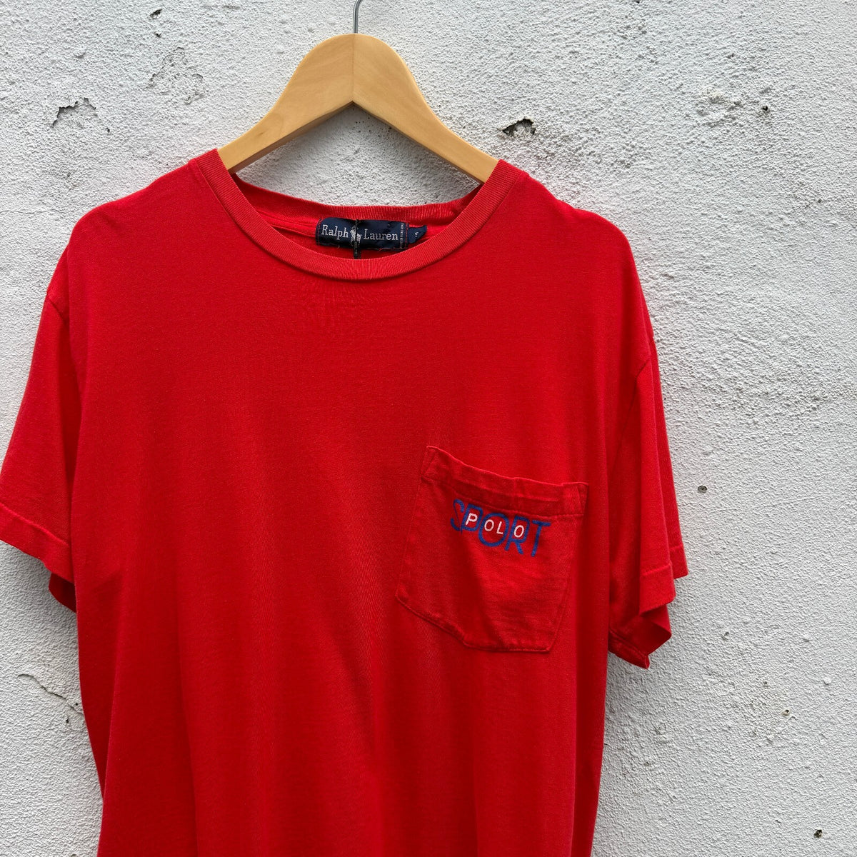 Vintage 80s Polo Sport Graphic Print Pocket Tshirt