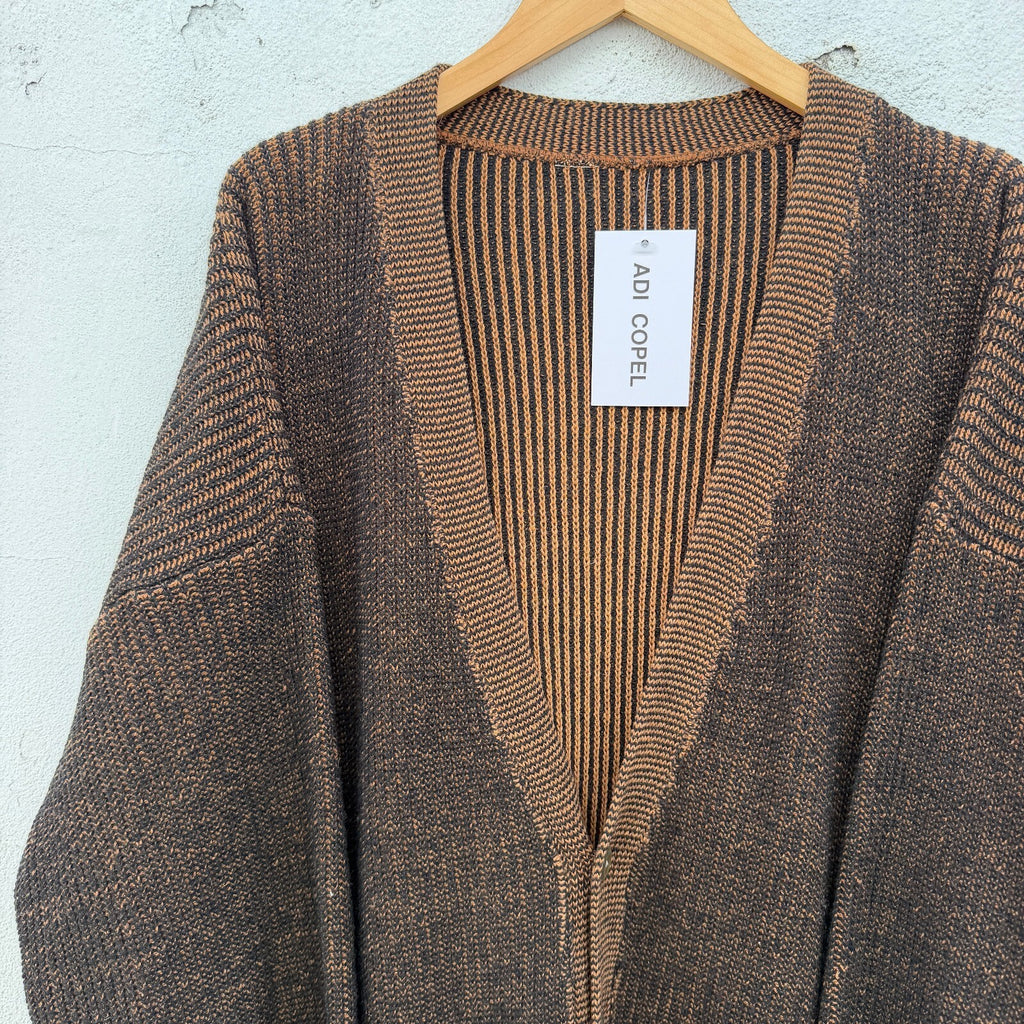 Vintage 90s 2 Tone Button Down Cardigan Knit Sweater