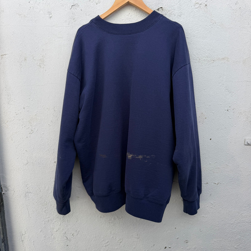 Carhartt Pullover Vintage Navy Thermal Lined Sweatshirt 90s