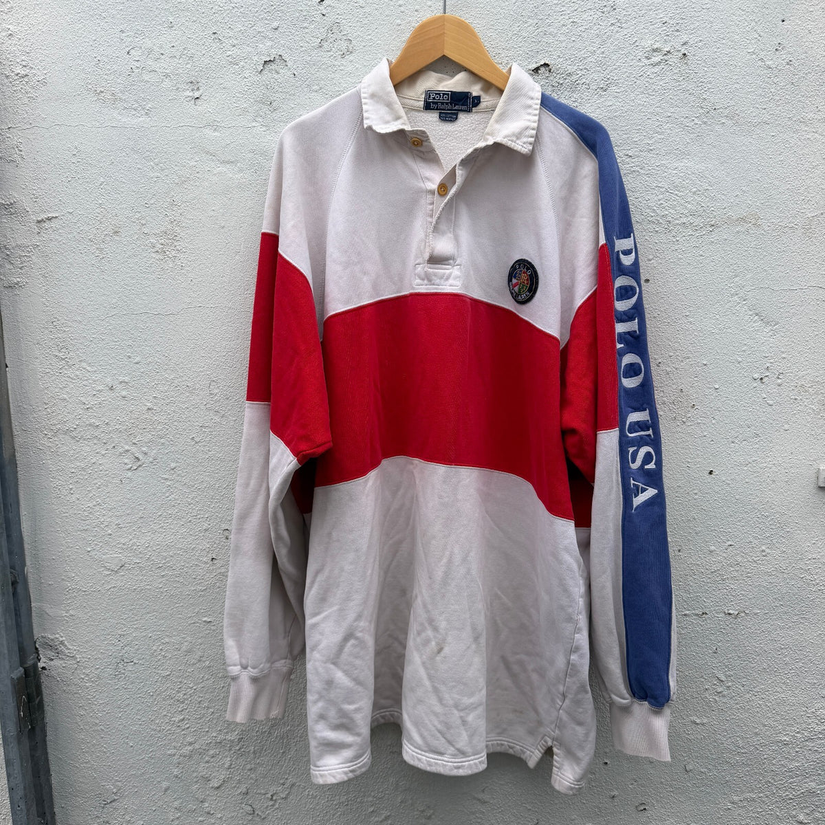 Vintage Polo USA Ralph Lauren 80s Fleece Rugby Sweatshirt