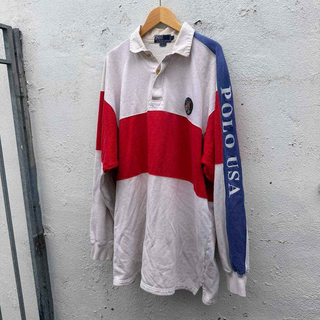 Vintage Polo USA Ralph Lauren 80s Fleece Rugby Sweatshirt