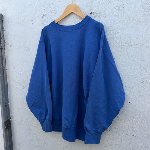 80s Champion Reverse Weave Blue Blank Pullover Sweatshirt