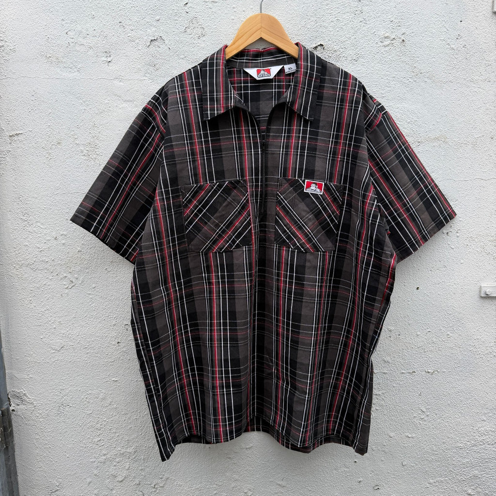 Vintage 90s Ben Davis Plaid 1/4 Zip Pullover Shirt
