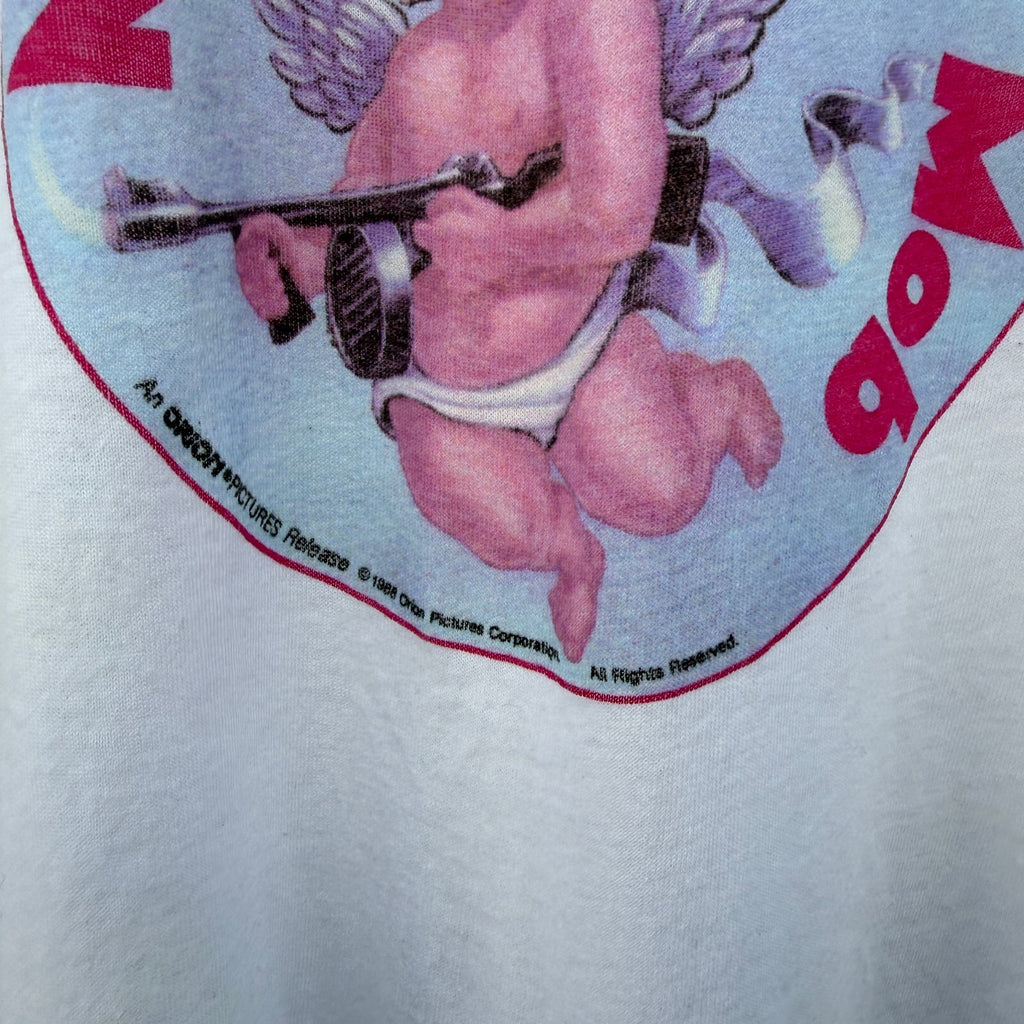 90s Married To The Mob Graphic Print Ringer Tshirt