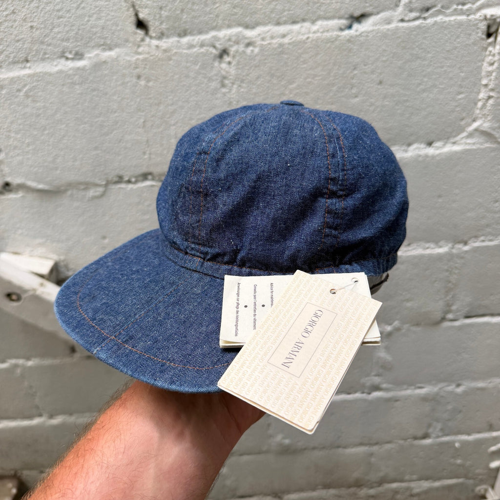 Armani Jeans 90s Chambray Snapback Hat Deadstock