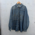 Armani Jeans Denim Patchwork Button Down Shirt 90s