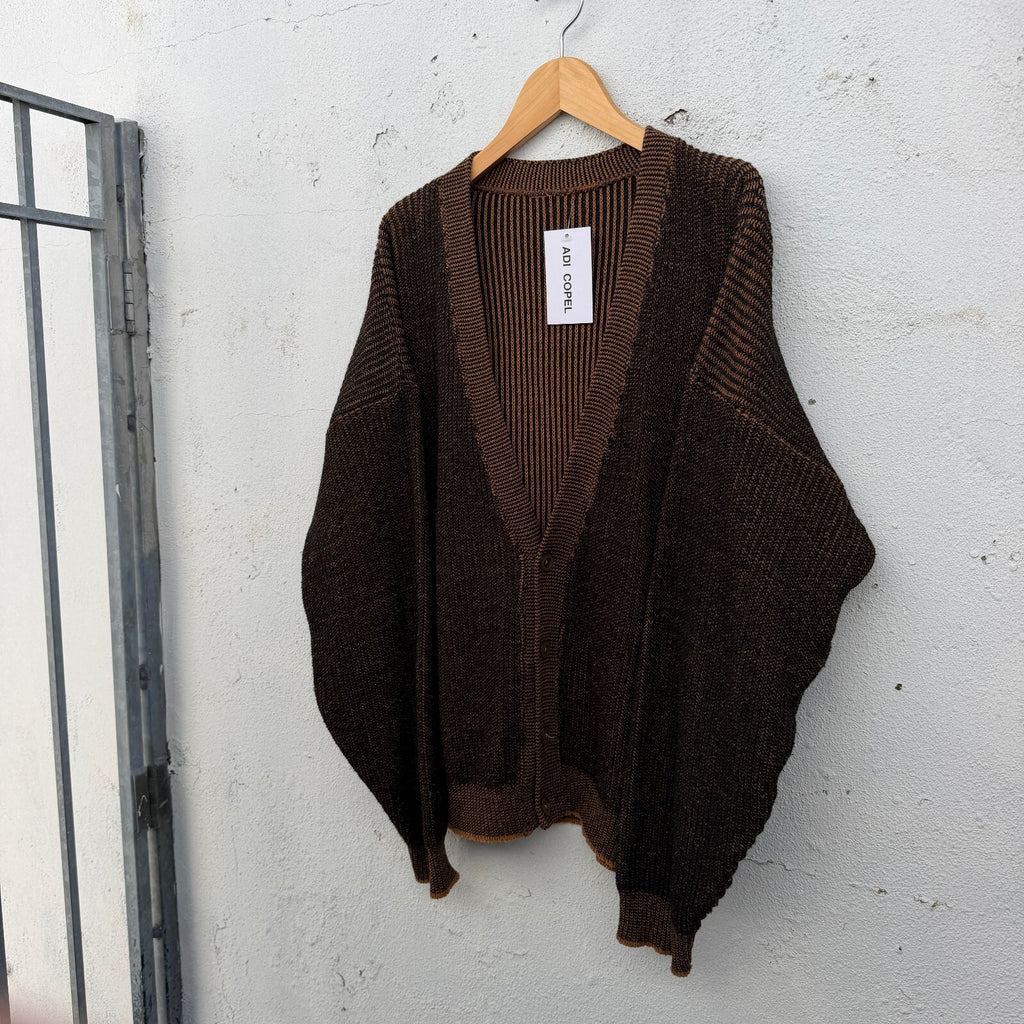 Vintage 90s 2 Tone Button Down Cardigan Knit Sweater