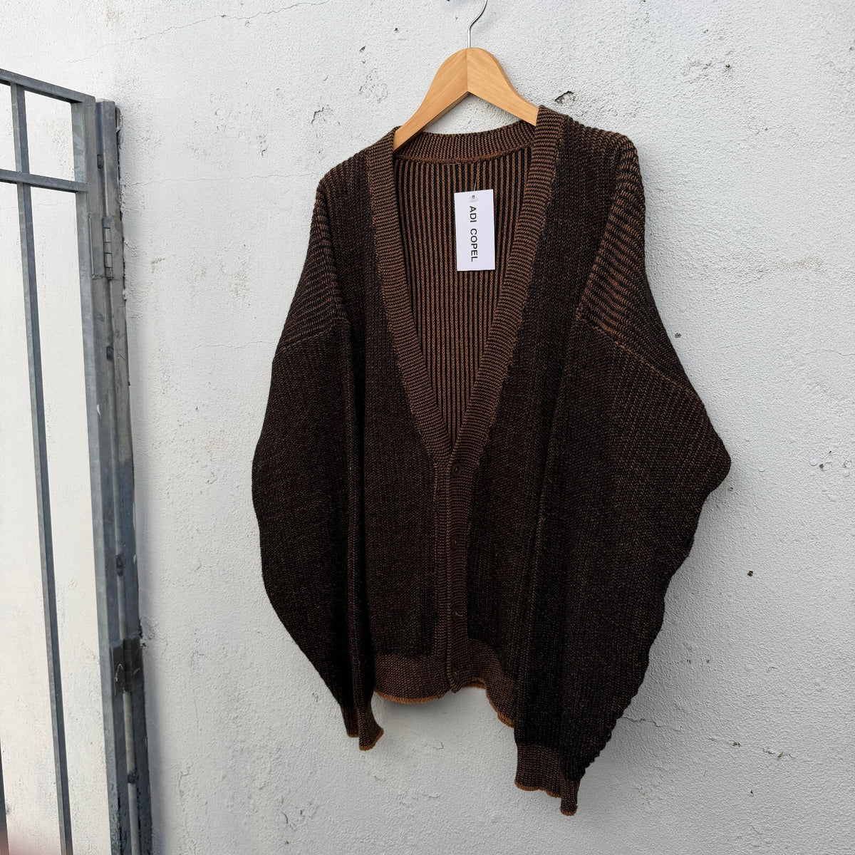 Vintage 90s 2 Tone Button Down Cardigan Knit Sweater