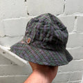90s Bape faded Plaid Bucket Hat