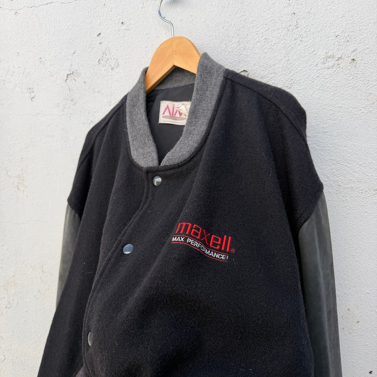 Vintage 90s Maxell Audio Letterman button down jacket