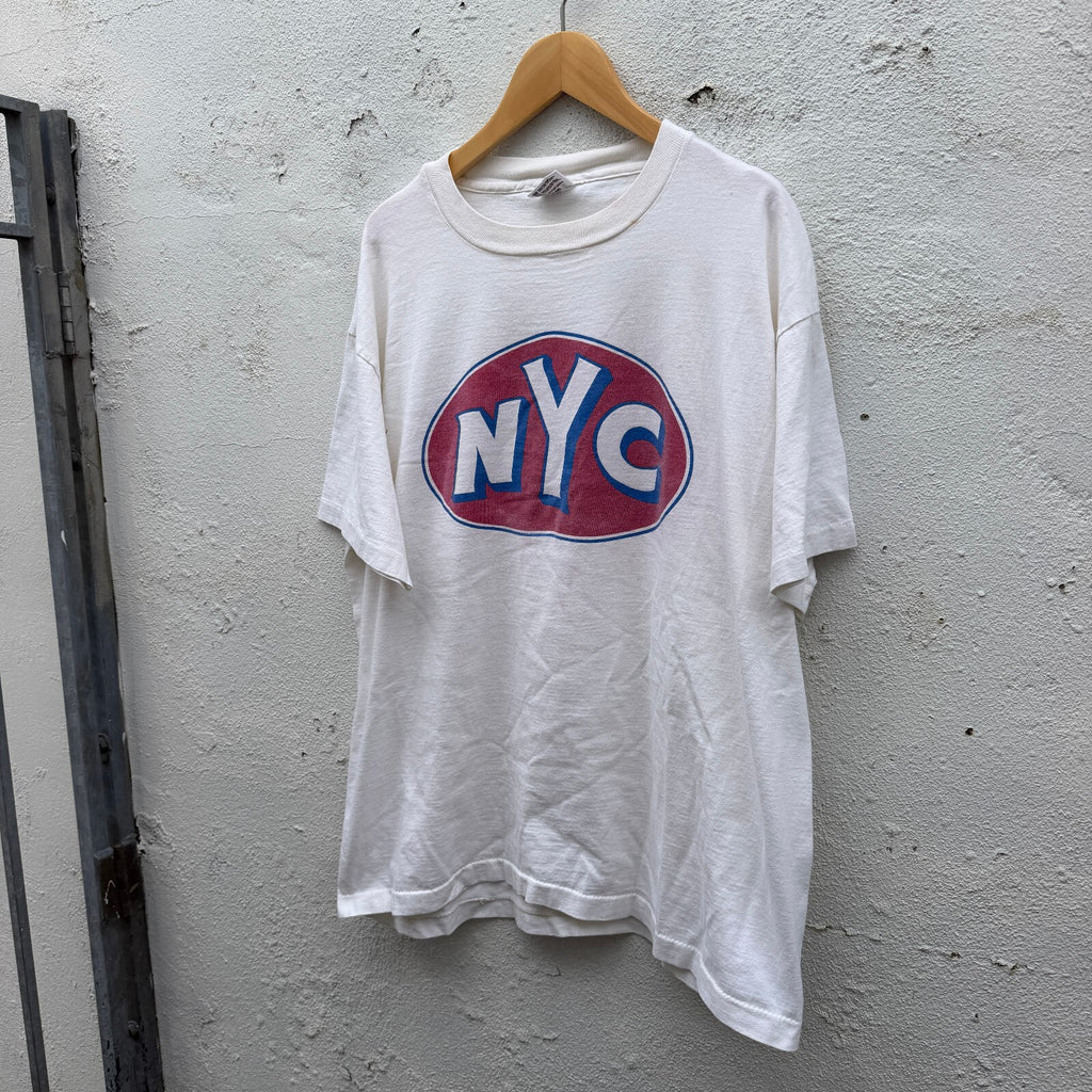 90s Vintage NYC Parody Graphic STP Oil Tshirt