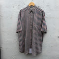 90s Armani Jeans Striped Button Down Pocket Shirt vintage