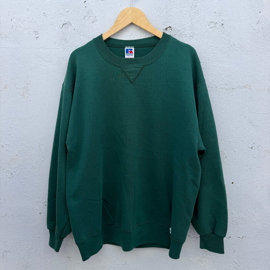 90s Russell Athletic Green Pullover Crewneck Sweatshirt