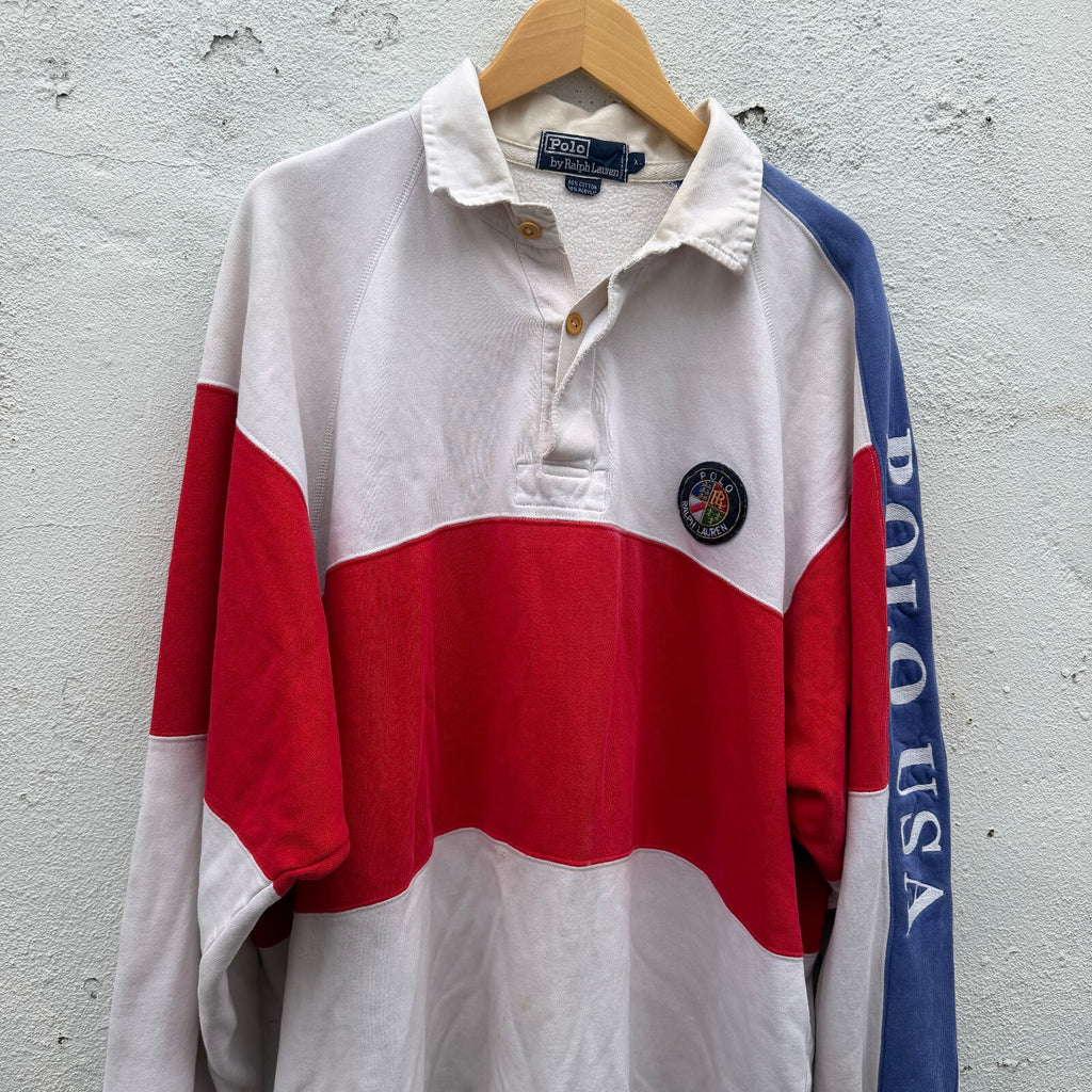 Vintage Polo USA Ralph Lauren 80s Fleece Rugby Sweatshirt
