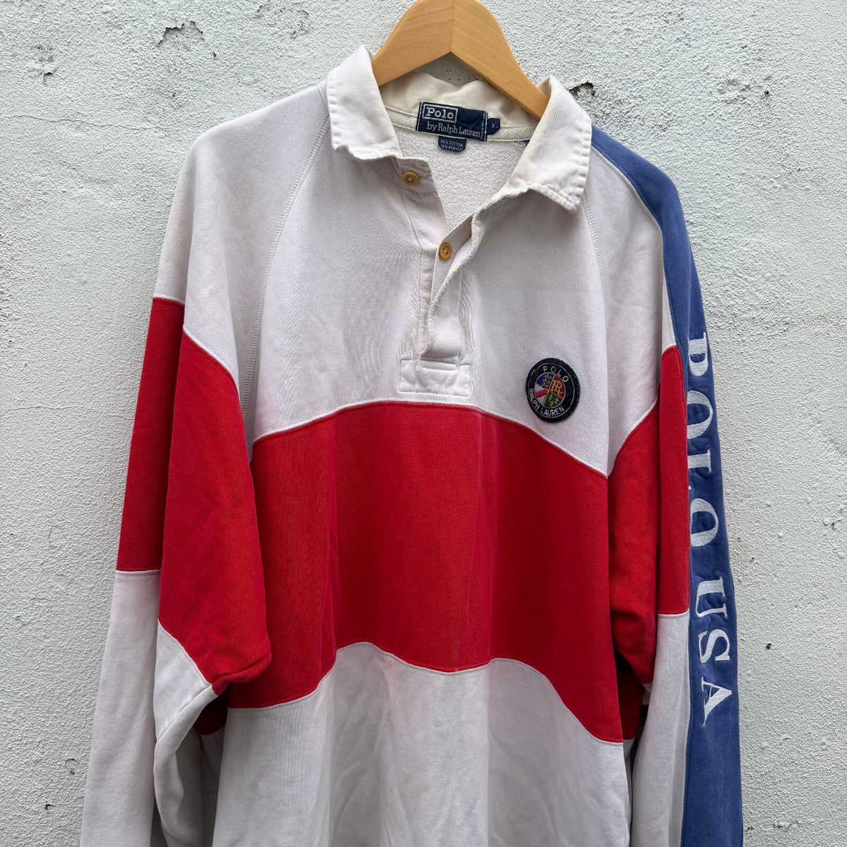 Vintage Polo USA Ralph Lauren 80s Fleece Rugby Sweatshirt