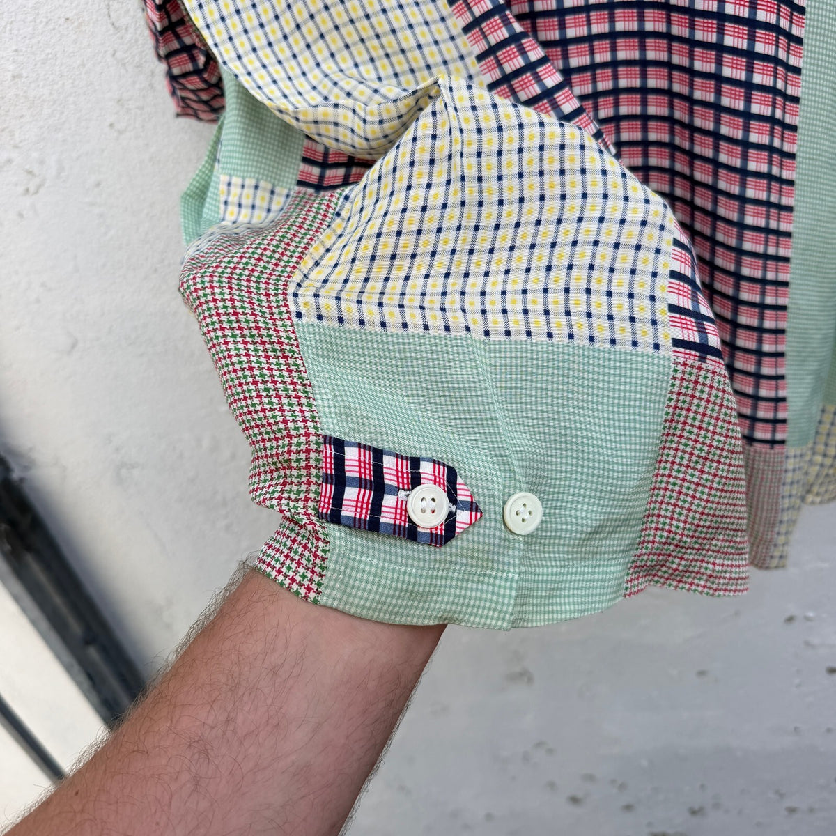 Comme des Garcons Homme AD1997 Patchwork Zipdown Shirt