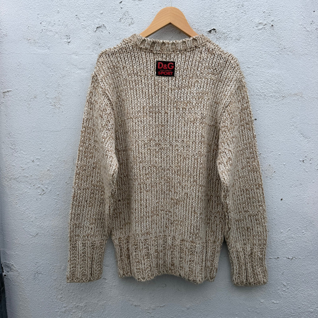 Vintage 90s Dolce And Gabbana Sport Wool Knit Sweater