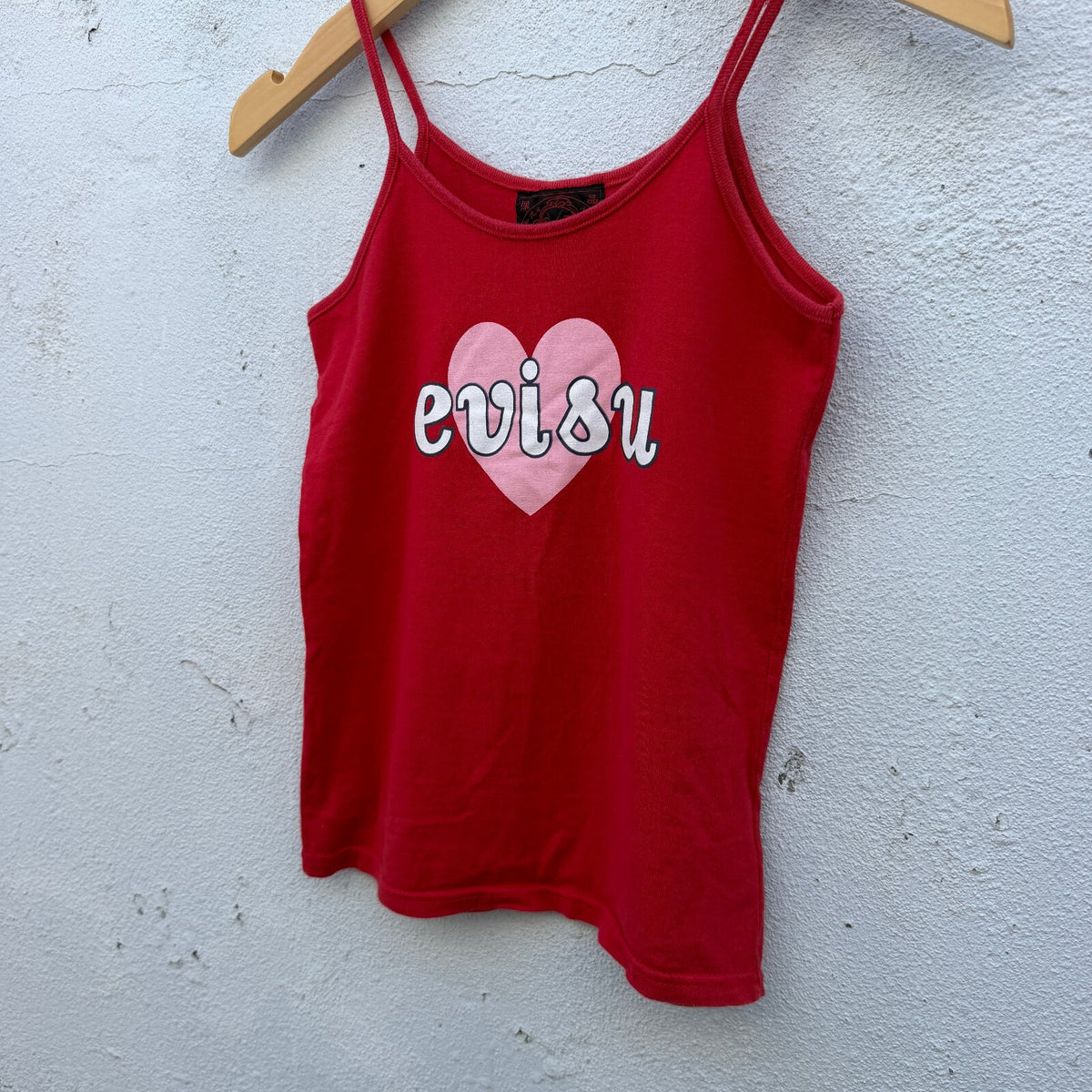 Evisu Heart Graphic Tanktop Womens 90s