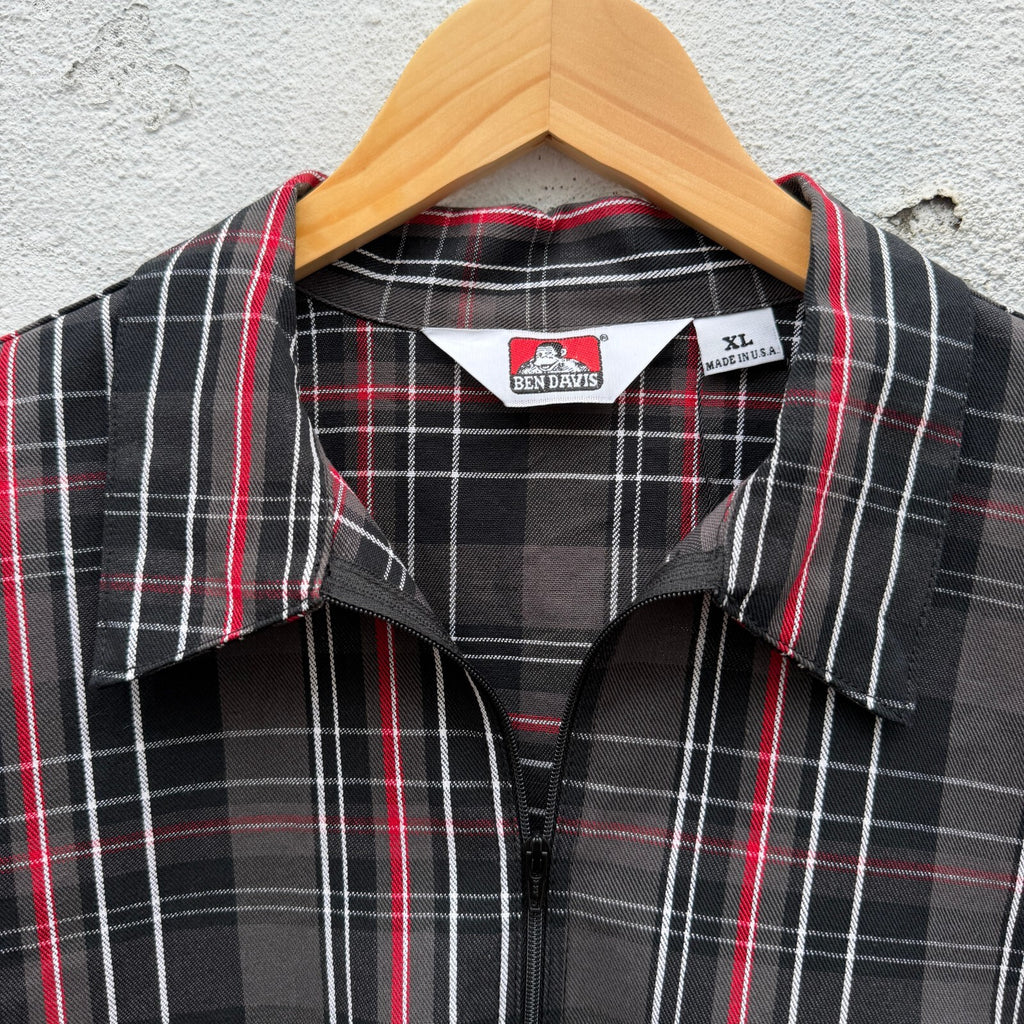 Vintage 90s Ben Davis Plaid 1/4 Zip Pullover Shirt