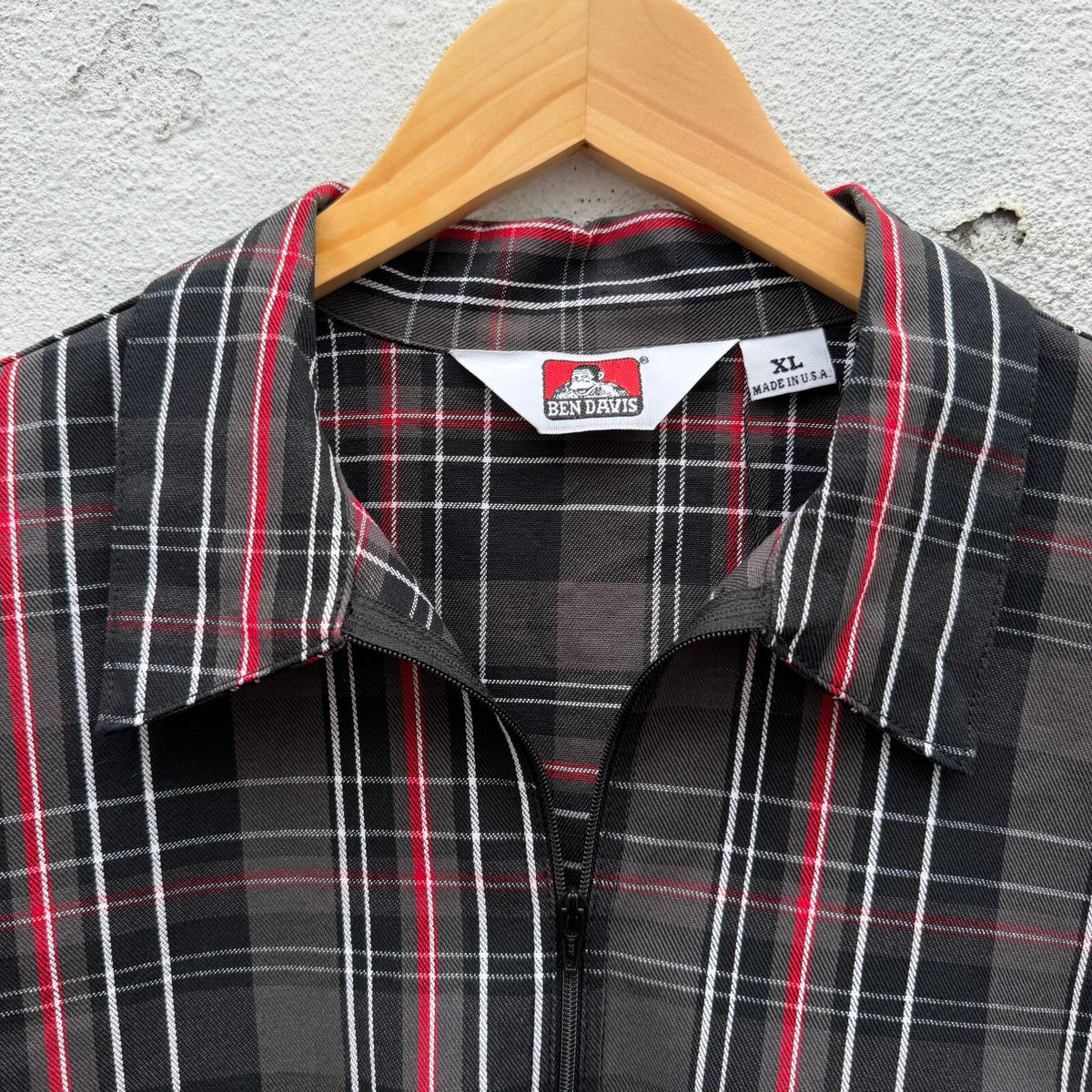 Vintage 90s Ben Davis Plaid 1/4 Zip Pullover Shirt