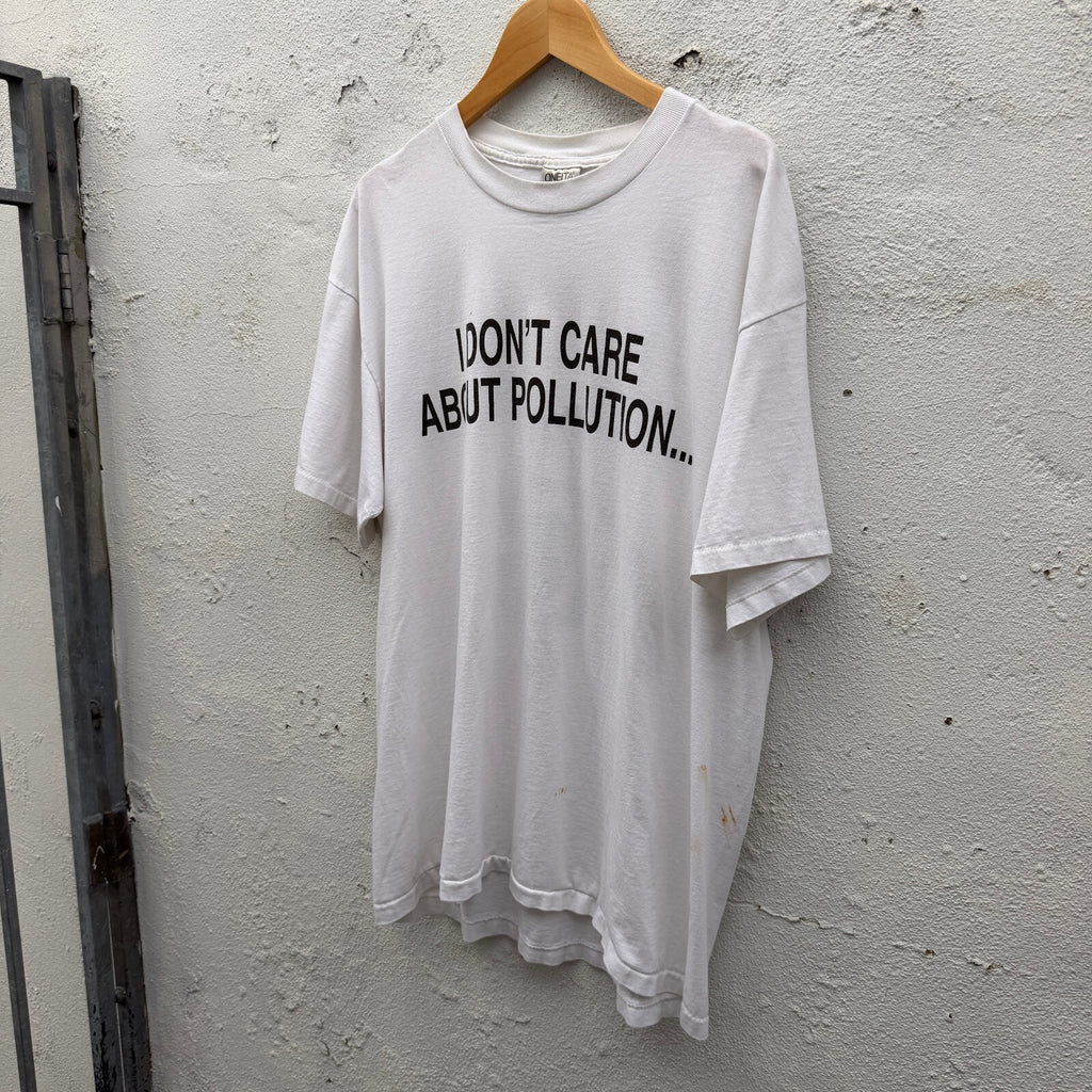 Vintage 90s I Dont Care About Pollution Rebel Graphic Tshirt