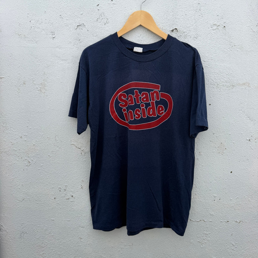 Vintage 90s Satan Inside Parody Graphic Print tSHIRT