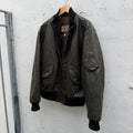 Vintage 90s Armani Jean Leather Bomber Jacket