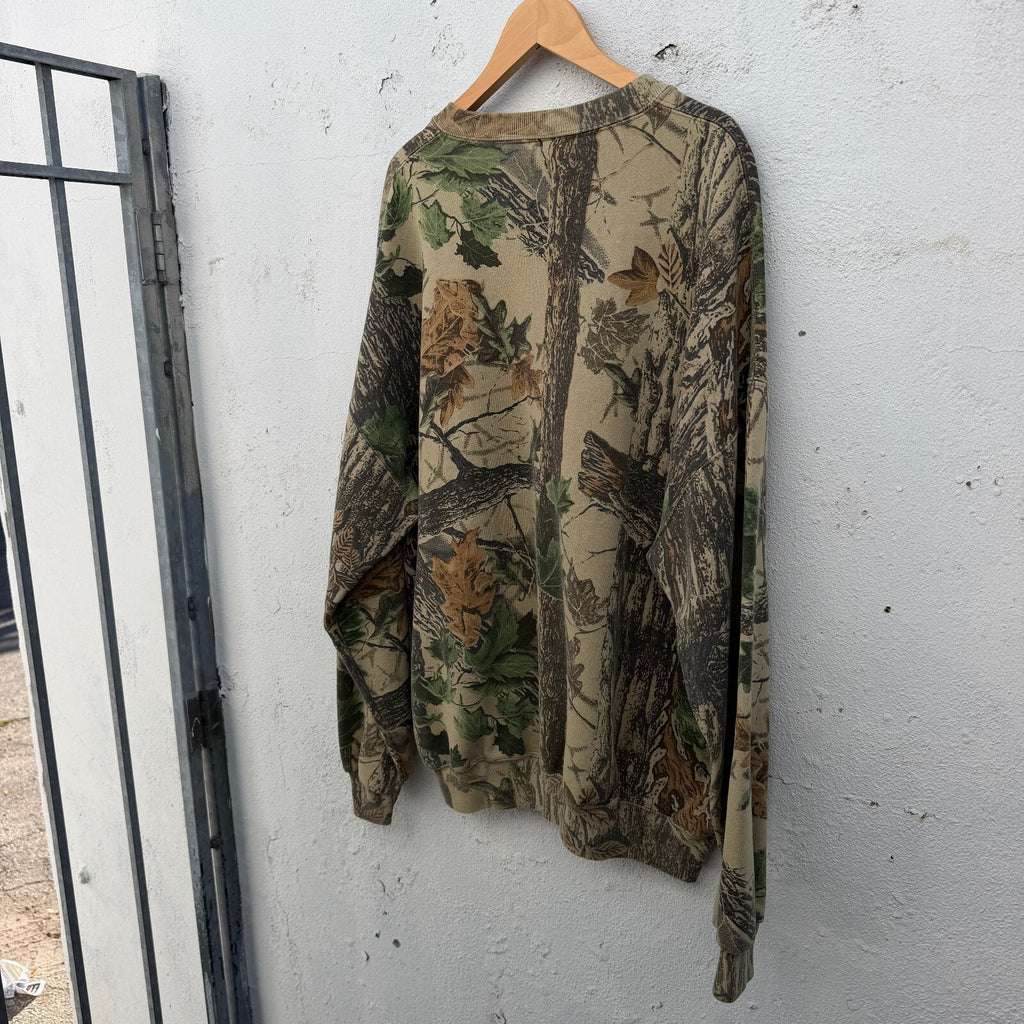 90s Camo Realtree Allover Print Sweatshirt