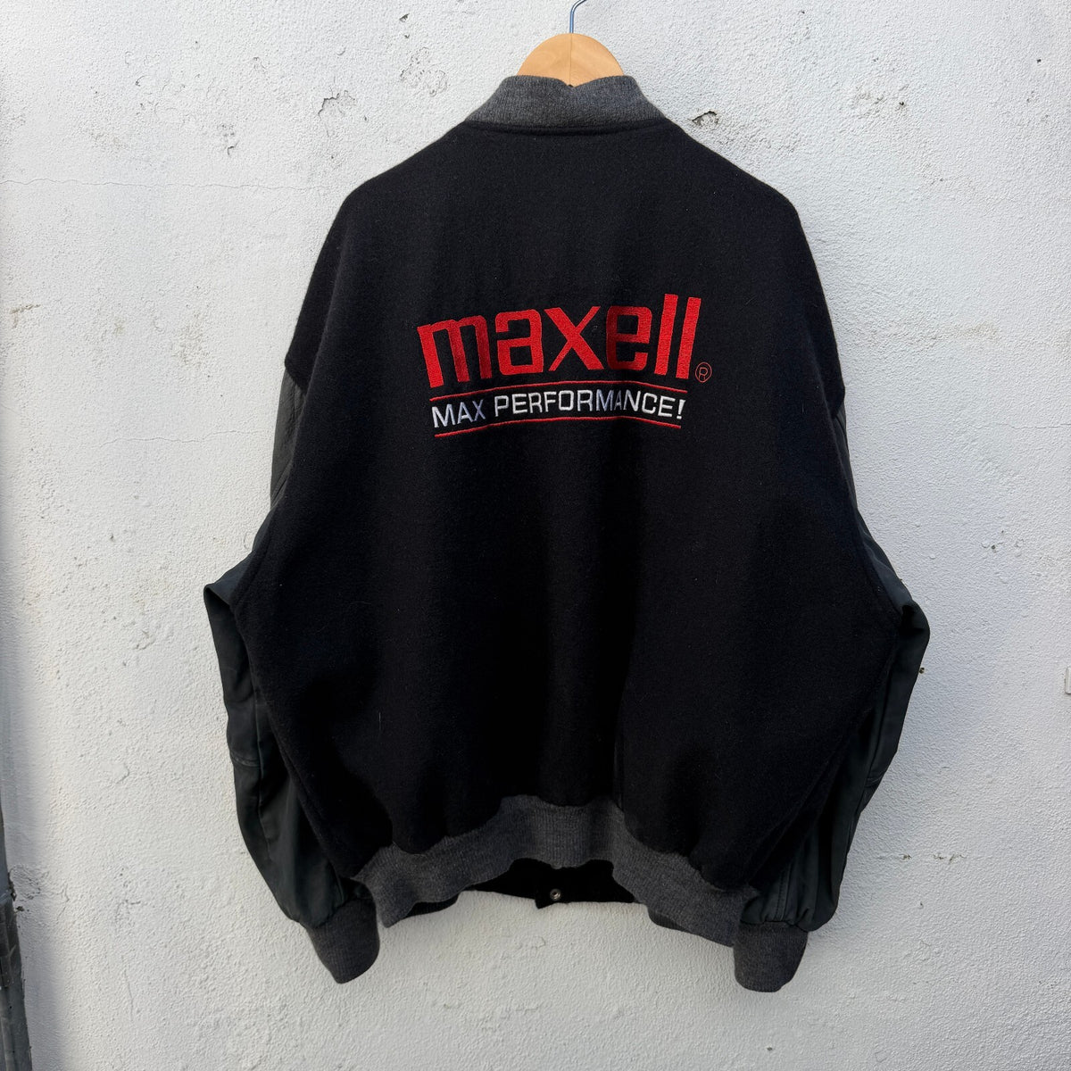 Vintage 90s Maxell Audio Letterman button down jacket