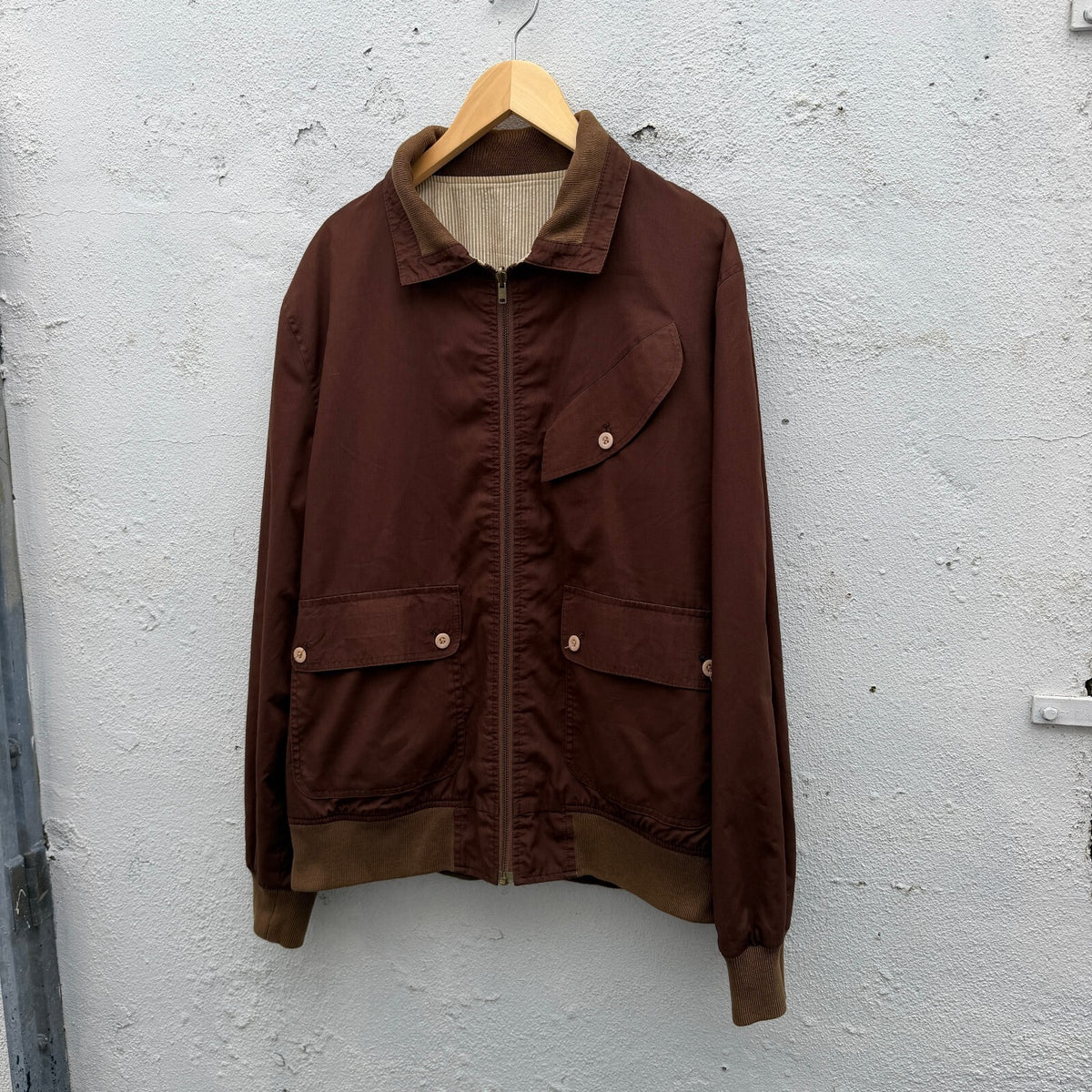 70s Reversible Zipup Bomber Jacket