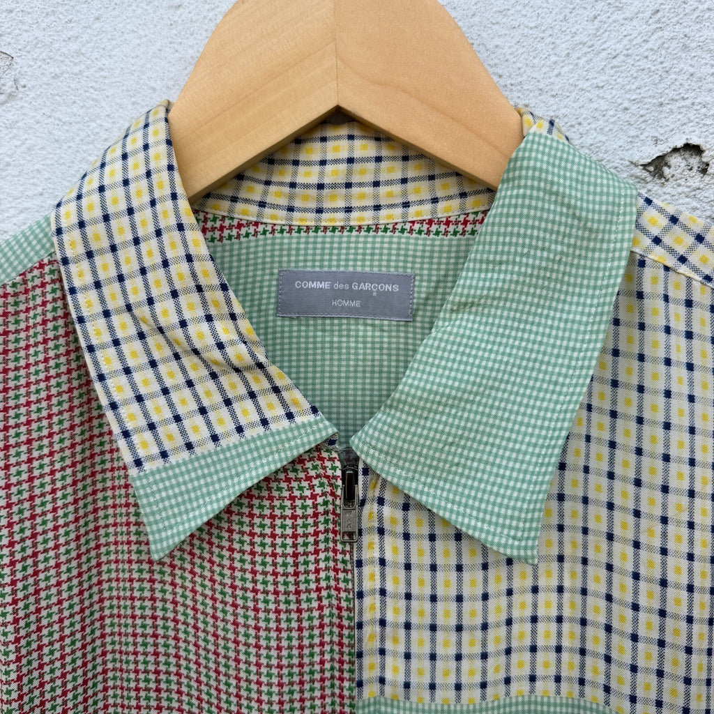 Comme des Garcons Homme AD1997 Patchwork Zipdown Shirt
