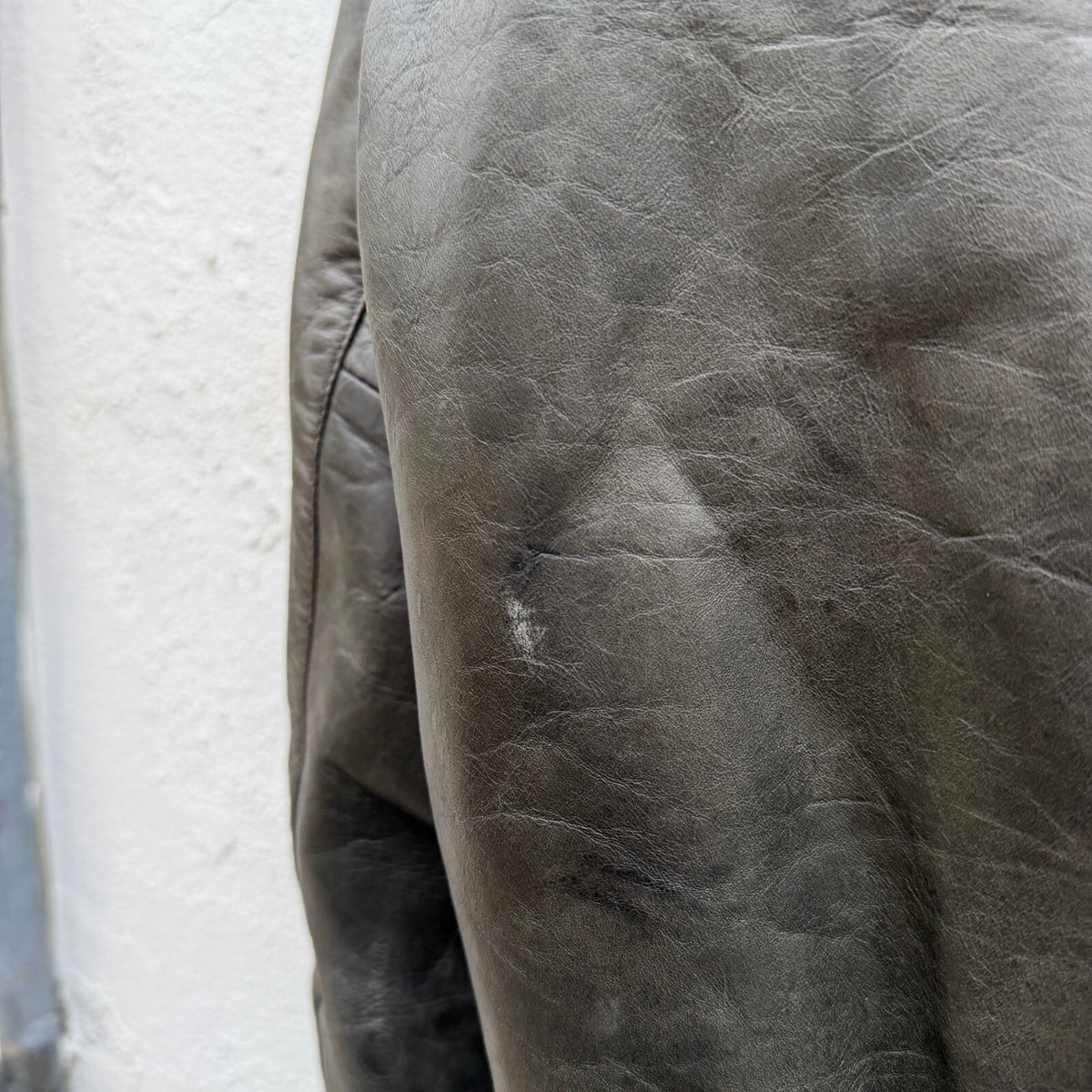Vintage 90s Armani Jean Leather Bomber Jacket
